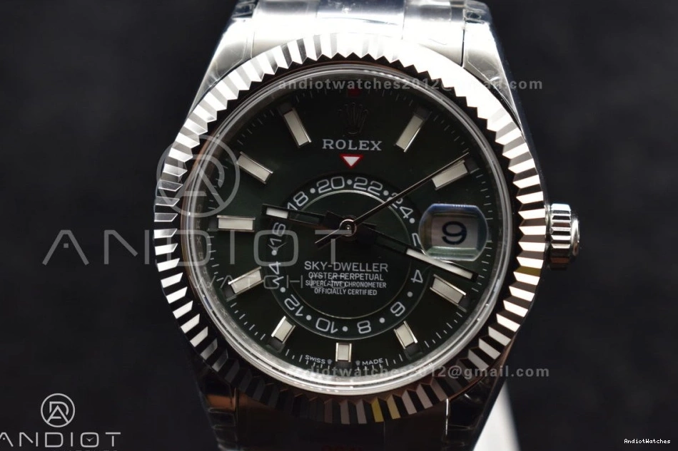 Noob on Green A23J SS Oyster 1109 Attractive SS Skydweller Edition Best Bracelet Dial 0509